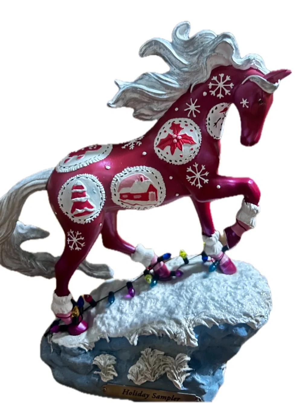 The Trail Of Painted Ponies “Holiday Sampler” ~ Red & White Gingerbread ~ Horse